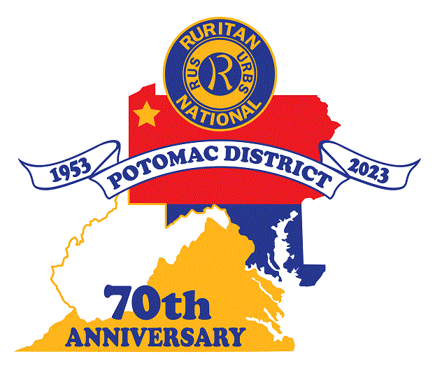 Potomac District 60th Anniversary logo and pin.